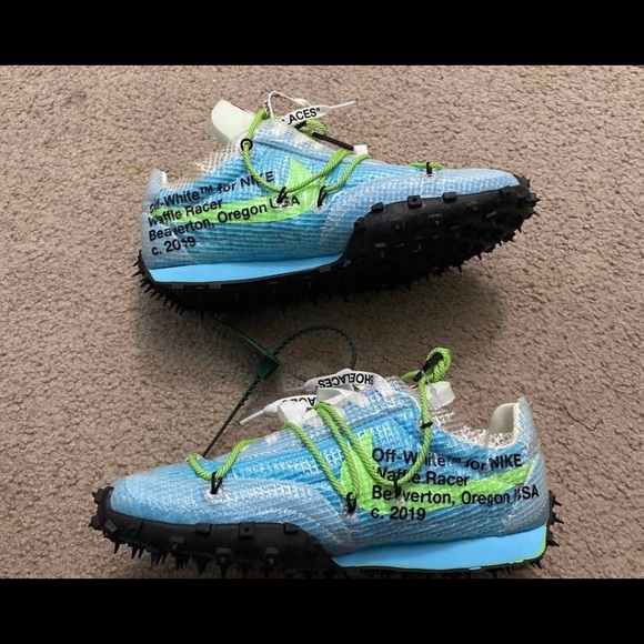 waffle racer blue off white